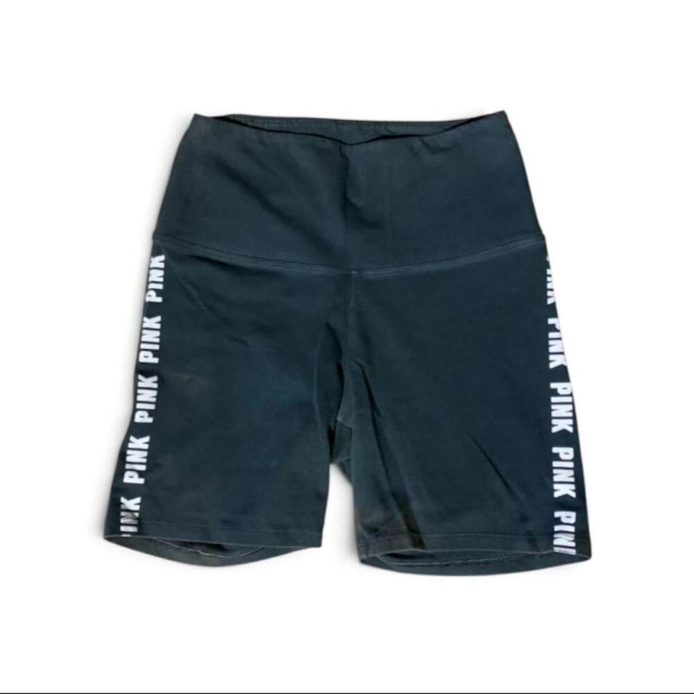 Victoria's Secret PINK Black Side Logo Biker Shorts